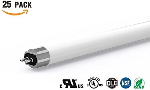 25-Pack T5 4ft Ballast Compatible Lights Talk Super Light Tube, 27W(54W or Higher Equivalent), 3500lm, 5000K(Daylight) Works w. Electronic Ballast, Frosted Glass, UL-Listed, DLC Listed(25, 5000K)