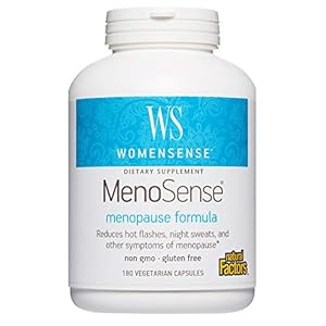 WomenSense MenoSense by Natural Factors, Natural Supplement to Help Improve Menopause Symptoms, Vegan, Non-GMO, 180 Capsules