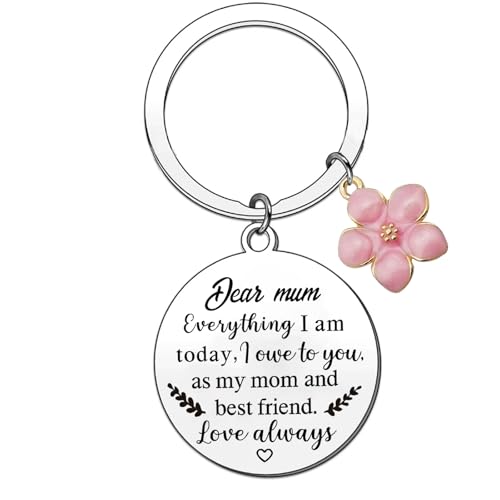 Wowtly Keyring for Mum Special Mother's Day Gift from Son/Daughter, Birthday Present with Mummy Charm