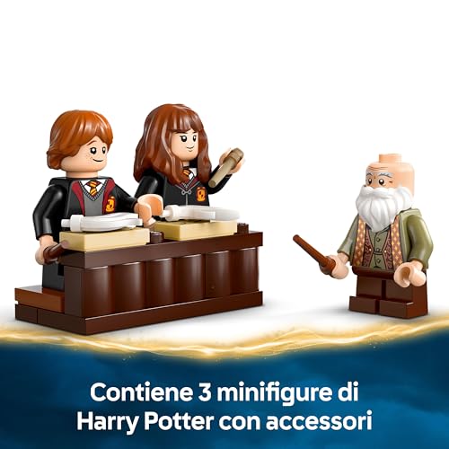 Harry Potter Castello di Hogwarts: Lezione di Incantesimi con 3 Minifigure da Collezione tra cui Hermione Granger e Ron Weasley con Funzione di levitazione, Giochi per Bambini e Bambini da 8 Anni - Lego - Immagine 4