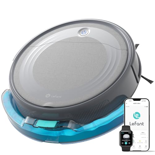 Lefant M310 Ultra Robot Aspirador y Fregasuelos 3 en 1 con Succión de 6000Pa, 170min, Mapeo Láser ToF, Evasión de Obstáculos PSD de 190°, Reconocimiento de Alfombras, WiFi/App/Alexa, Gris