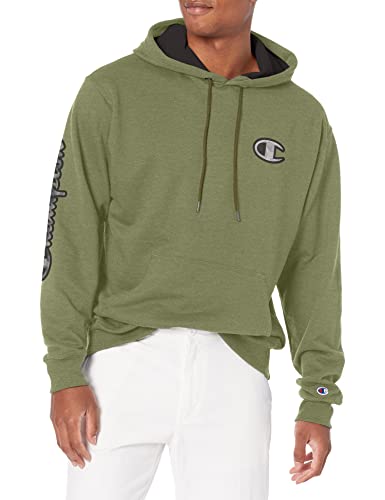 Sweat Champion Powerblend Fleece chaud et anti-boulochage double logo olive M