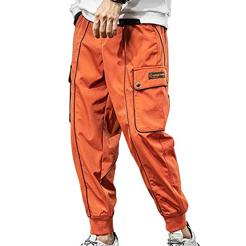 XYXIONGMAO Streetwear Hip Hop Cargo Joggers Pants for Men Casual Pants Loose Multi-Pocket Outdoor Sports Harem Overalls