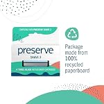 Preserve Shave 3 Razor Blade Refills, Titanium-Coated 3 Blade Cartridges with Vitamin E & Aloe – Eco Friendly, Cruelty Free, Unisex Shaving for Face & Body – 4 Pack - Image 4