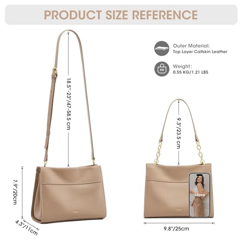 Image of Kattee Leather Purses and Handbags for Women, Small Crossbody Bags for Women, Top Handle Hobo Shoulder Bag with 2 Straps