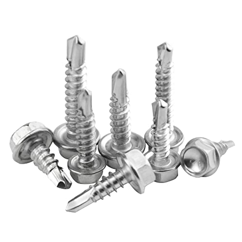 Kit de 240 tornillos autorroscantes Hex Washer acero inox miniatura 7