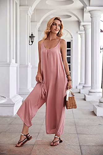 Image of BUENOS NINOS Women's V Neck Floral Maxi Dress Boho Printed Adjustable Spaghetti Strap Ethnic Beach Long Dress with Pockets