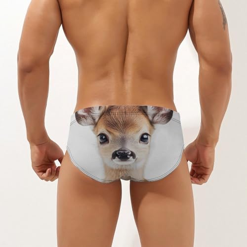 Deer Portrait Men's Swimsuit Bikini Briefs Swim Underwear Stretchy Swimwear3