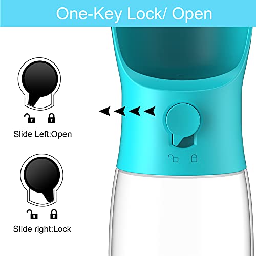 3 In 1 Portable Dog Water Bottle With Food Container And Waste Bag, Multifunctional Pet Travel Water Dispenser Water Bottle For Outside Drinking And Eating,Suitable For Cats And Puppy #TOP2