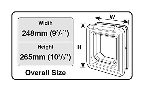 Cat Mate Elite I.D Disc Cat Flap with Timer Control (305) - Compatible with Pet Mate I.D Discs, for Small to Average Sized Cats, for Glass, UPVC, Walls and Wood, White by Cat Mate - Image 3