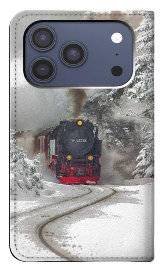 Housse cuir iPhone 17 Pro Steam Train : étui flip robuste contre les chutes - 2