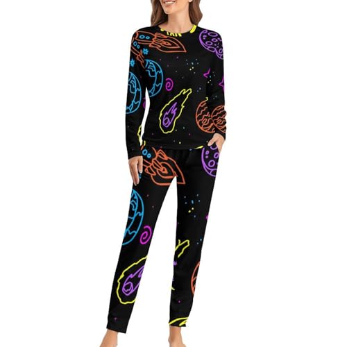 Ensemble pyjama femme fini les nuits froides grâce au t-shirt manches longues et pantalon