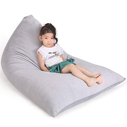 Stuffed Animal Storage Bean Bag Chair for Kids and Adults. Luxury Velvet Stuffie Seat - Cover ONLY( Grey 200L/52 Gal )