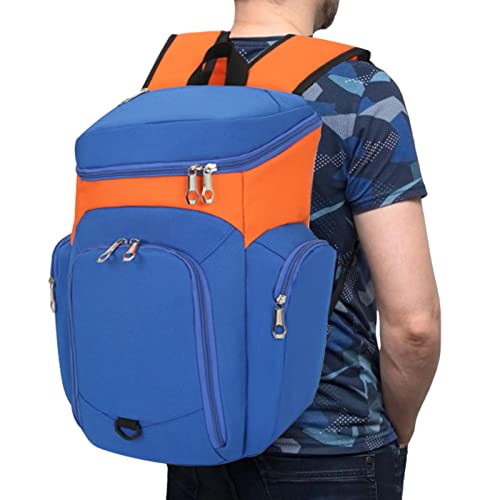 DISPRA Mochila de viaje, mochila casual de 30 litros, bolsa impermeable con bolsillo de malla, mochila para escuela, senderismo, camping, viajes, baloncesto al aire libre con bolsa para botella de