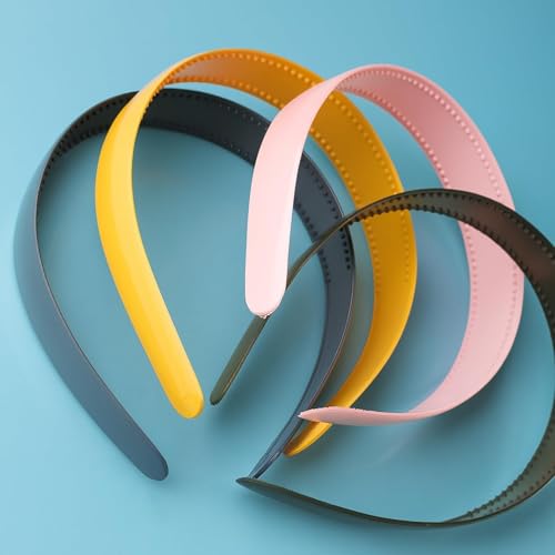 Image of ANNA CREATIONS 12 Pcs Plastic Headbands with Teeth Gloss Finish, 2.6cm Wide Hair Bands Durable, Lightweight Accessories for Women, Girls, Teens & Kids Hair Band
