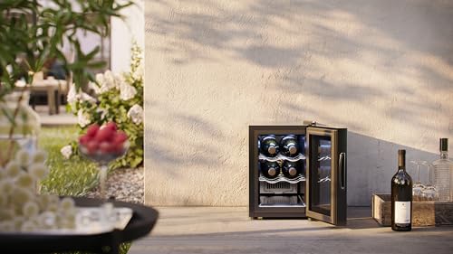 Tristar Cave à vin thermoélectrique Grande Saignée, Pour 6 bouteilles maximum, Silencieuse & stable, Porte en verre, 3 niveaux, Écran LED tactile, Éclairage intérieur, WR-7506 – Image 6