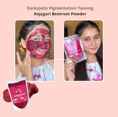 Image of Beetroot Powder | Reduce Darkspots, Pigmentation and Tanning | Bright and Glowing Skin | Facepack -For Face, Lips and Body- (100 gm)
