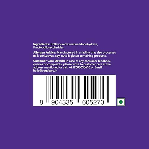 Image of Yoga Bar Pro Clean Creatine Monohydrate | Micronised | Unflavoured | 3g Per Scoop | 100g | Easy Mix Formula for Fitness and Strength Support