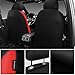 CAR PASS Universal Leather car seat Covers Sport fits Most Cars, SUVs, Trucks, and Vans (Full Set, Black Red)