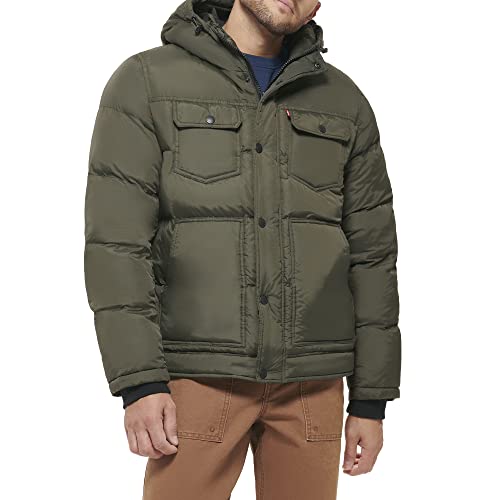 Image of Levi's Men's Performance Hooded Puffer Trucker Jacket (Regular & Big & Tall Sizes)