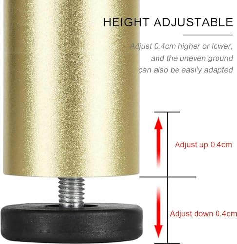 Patas para muebles doradas de alta resistencia con perno M8 regulable 7