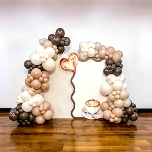 Image of Lukiituke Brown Balloons, 65Pcs Western Neutral Balloons with 12in | Latex Balloons for Boho, Cowboy, Birthday, Thanksgiving Decorations