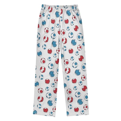 Retro Soccer Balls Lounge Pajama Pants Soft PJ Bottoms for Sleepwear Ages 6-14 Years2