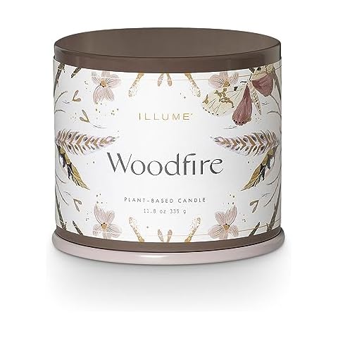 ILLUME Vanity Tin Candle, Woodfire Cover