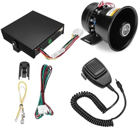 Car Megaphone 400W 12V/24V Emergency Warning Alarm Police Siren PA Speaker Horn 150DB