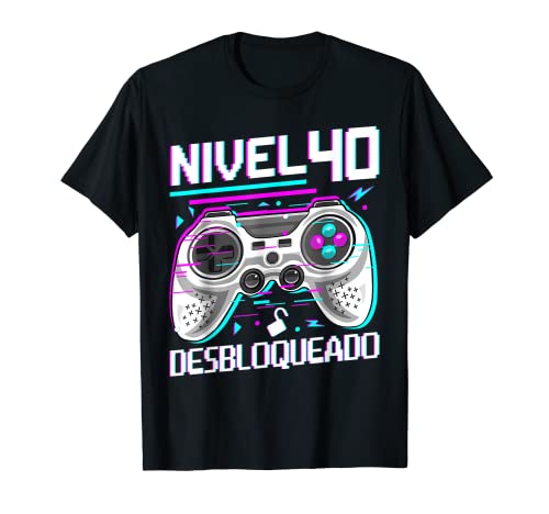 Nivel 40 Desbloqueado Cumpleaños 40 Años Camiseta Cover