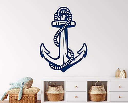 Vinilo decorativo ancla azul 16x22 pulgadas