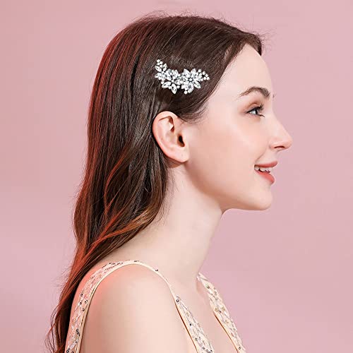 2PACK Pinzas para el cabello con cristales para boda miniatura 4