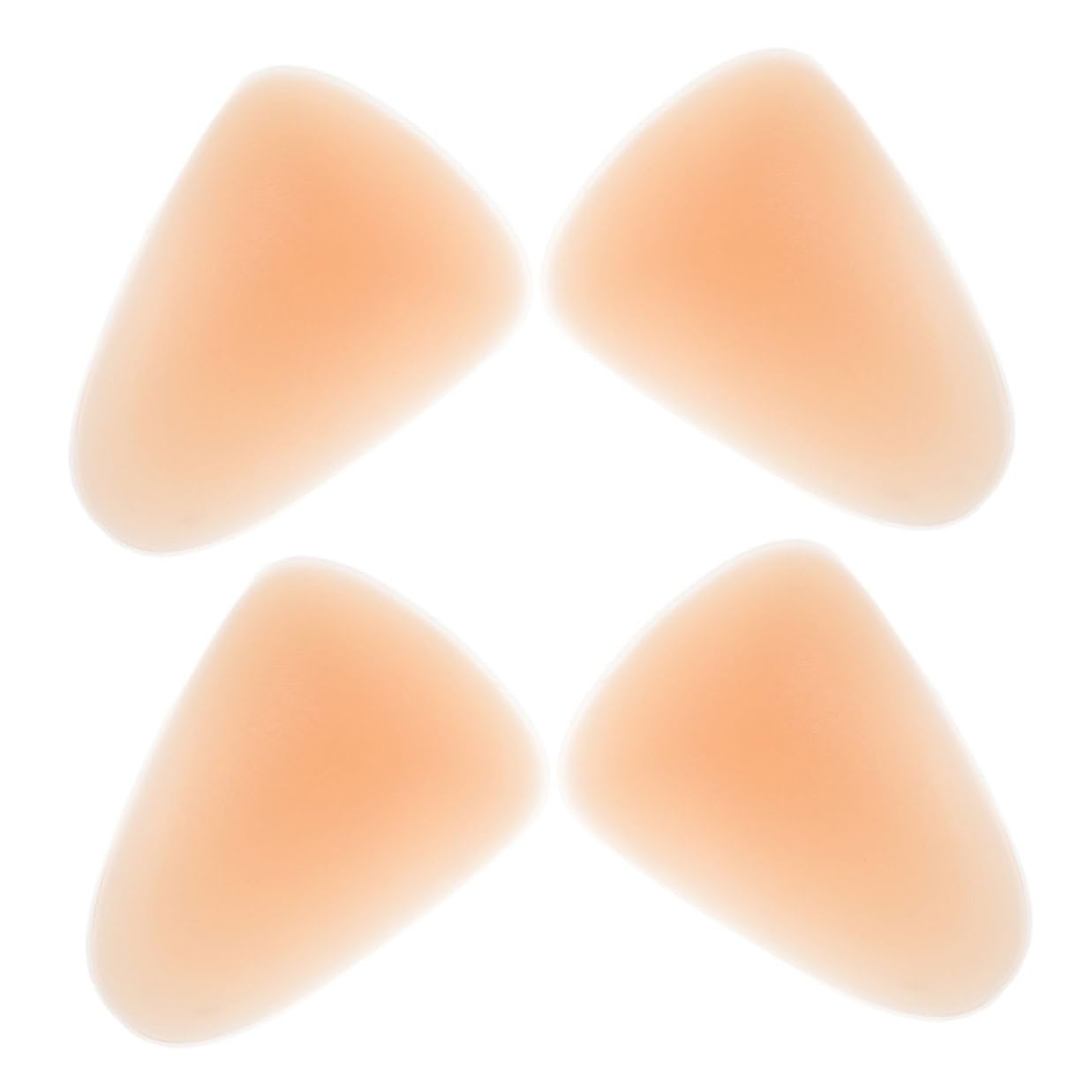 Ginocchiere in Silicone Beige per Pattinaggio, Design Ergonomico e Facile da Indossare, Protezione per Ginocchia 4 Pezzi per Piste da Ghiaccio e Rotelle