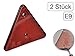 Produktbild 2 Stk Reflektor Rot Dreieck Anhänger Dreieckrückstrahler PVC Rückstrahler E9