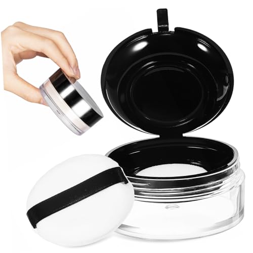 HONITANO Estuche Compacto Portátil para Polvos Sueltos Recargable Viaje Cuerpo Maquillaje Seguro Práctico para Diario