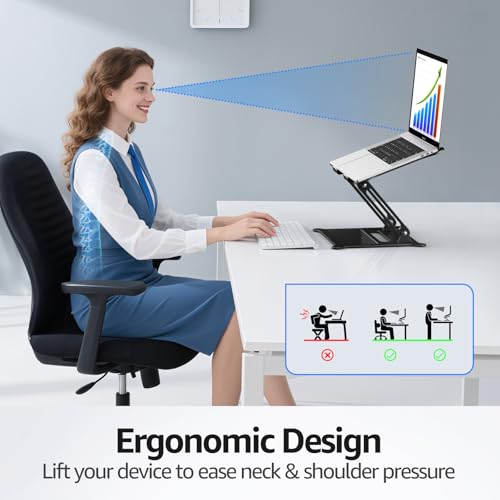 Soporte Ajustable para Laptop Urmust Negro miniatura 6