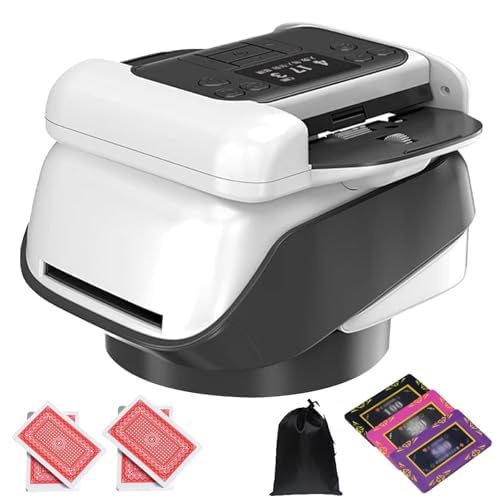 Mélangeur de cartes rechargeable avec distributeur rotatif automatique pour Poker