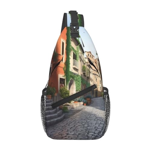 Bolso cruzado tipo sling para hombres y mujeres negro miniatura 1