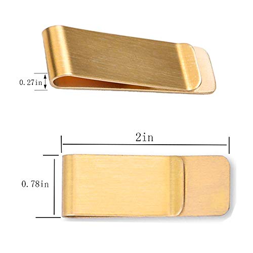 Qtopun Classic Cash Clips, Metal Credit Business Card Holder Money Paper Slim Clips for Women Men Office and Home2