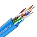 Syston Cable Technology Cat 5e Ethernet Network Cable - 50 FT，350MHz 24AWG Solid Bare Copper Wire Outdoor/Indoor, Bulk No Ends 10 Ft to 1000 Ft Available, Heat Resistant Riser Rated - CMR