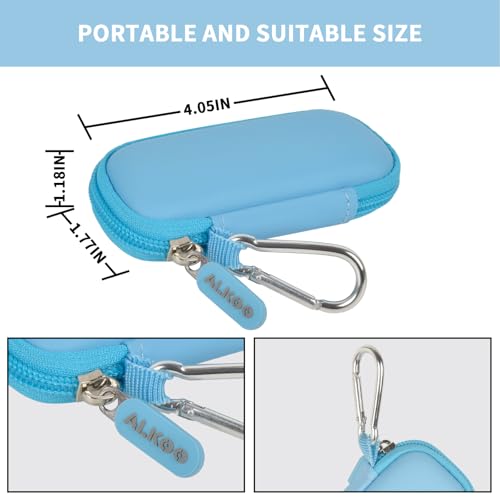 Image of USB Flash Drive Case, SD Card /Thumb Drive /Memory Cards Holder, Bag Only | SDXC /SDHC Storage, Electronic Accessories Organizer for SanDisk / for Samsung, for Students /IT /Office /School /Travel,LightBlue