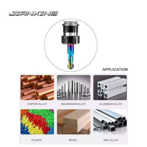 Image of 8mm R4 Extra Long DLC Coated 2-Flute Carbide Ball Nose End Mill, 100mm OAL, Ideal for Aluminum, Copper Alloys & Plastic Machining-High Precision & Wear-Resistant Cutting Tool (1 Pack)