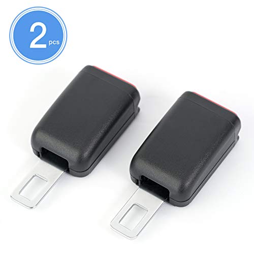 Aoerzn 2Pcs Premium Car Seat Belt Buckles, Black Auto Metal Safety Seat Belt Extender, Universal for Most Models