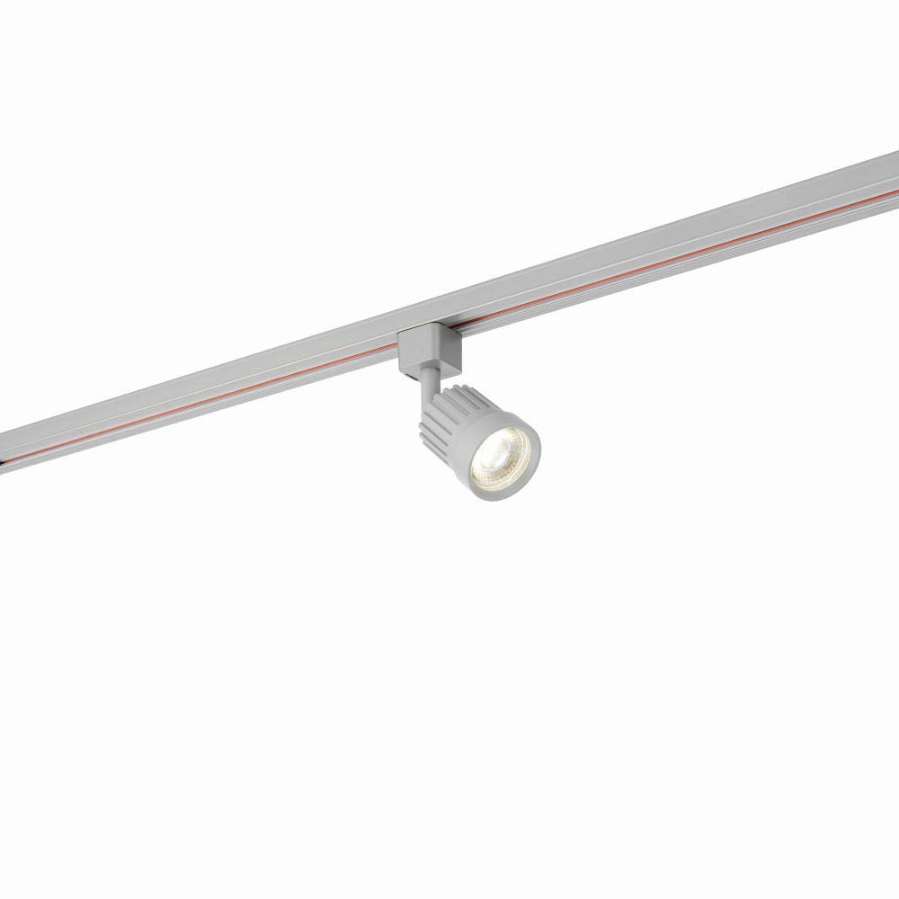 PACTO Multi Directional Silver Mains Voltage Adjustable Spotlight Cool White 4000K LED Track Head