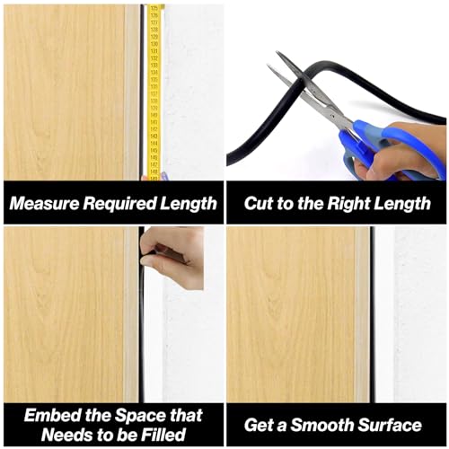Taikula WBY-082 15Ft Backer Rod 3/4 Inch Diameter Rubber Caulk Concrete Expansion Joint Filler Black Rubber Caulk Saver Weather Stripping Concrete Filler Rope thumb #3