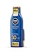 Produktbild NIVEA SUN Schutz & Pflege Sonnenmilch LSF 30 + gratis Reisegröße (250 ml + 50 ml), pflegender Sonnenschutz für 48h Feuchtigkeit, sofort wirksame Sonnencreme