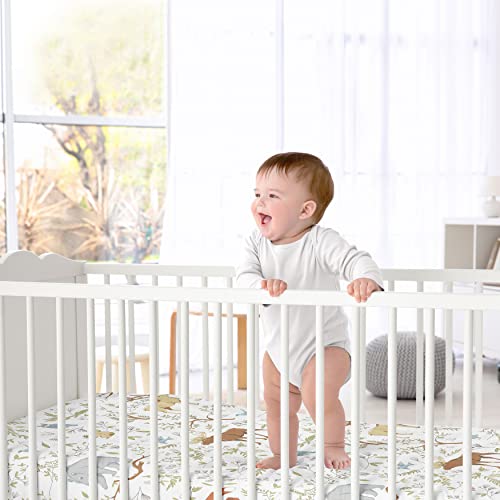 Image of Fitted Crib Sheet for Woodland Toile Baby /Toddler Girl or Boy Bedding Set Collection - Animal Print