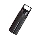 Vogueing Tool Wasserdichter Pillenhalter, EDC-Behälter, Metall, Überlebenskapsel für Camping, Klettern, Radfahren, Wandern (runder Kopf, schwarz)