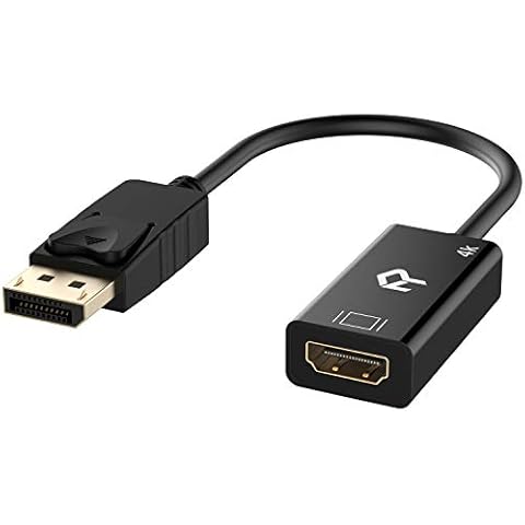 Rankie DisplayPort (DP) to HDMI Adapter, 4K Resolution Ready Converter with Audio, Black Cover