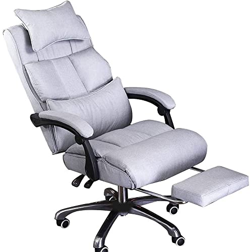 Chaise de bureau réglable haut de gamme avec base en métal robuste chic